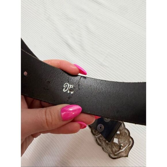 Miss Me Celtic Knot Black Leather Belt Size S/M/L See Measurements main image 4